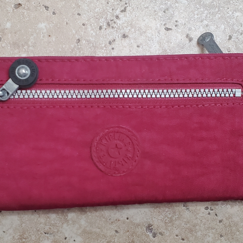 Kipling Red Wallet with Zipper